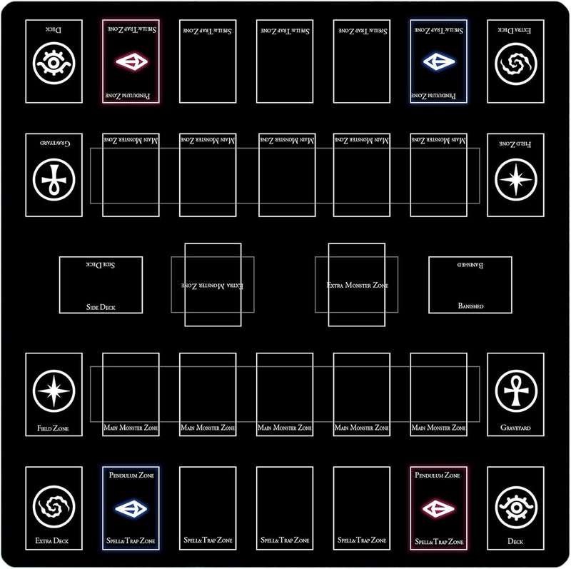 sabermaster Card Rubber Mat - 2 Player, Square playmat for Gamer 60x60cm/23.6x23.6inch - Image 1